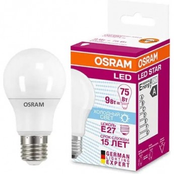 Лампа светодиодная LED OSRAM STAR Classic A 75 8.5W/840 8.5Вт 4000К E27 806лм 220-240В