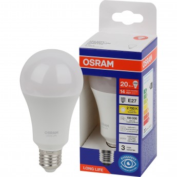 Лампа светодиодная OSRAM LED 20Вт Е27 2700К 2452Лм груша 220В